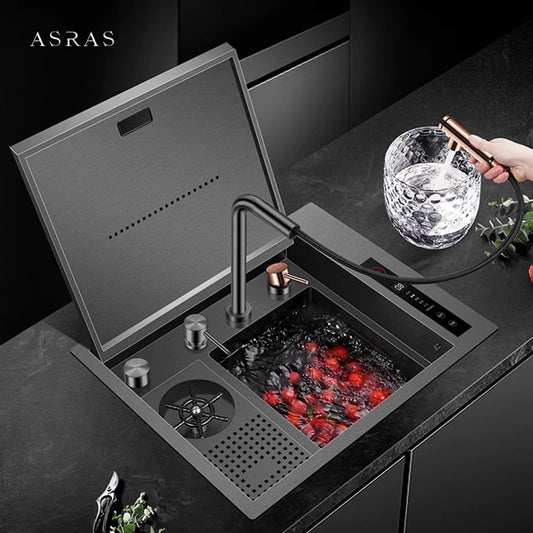 Rinser Bar Counter Island Hidden Kitchen Sinks