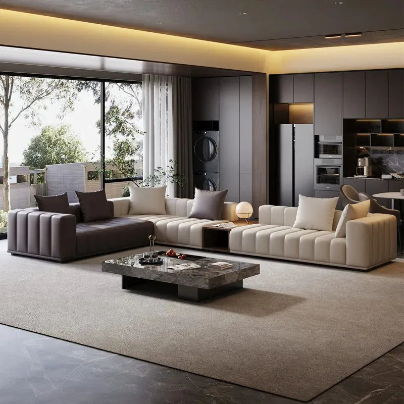 Chinese Leather Living Room Sofas Designer Floor