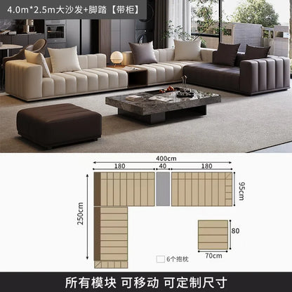 Chinese Leather Living Room Sofas Designer Floor