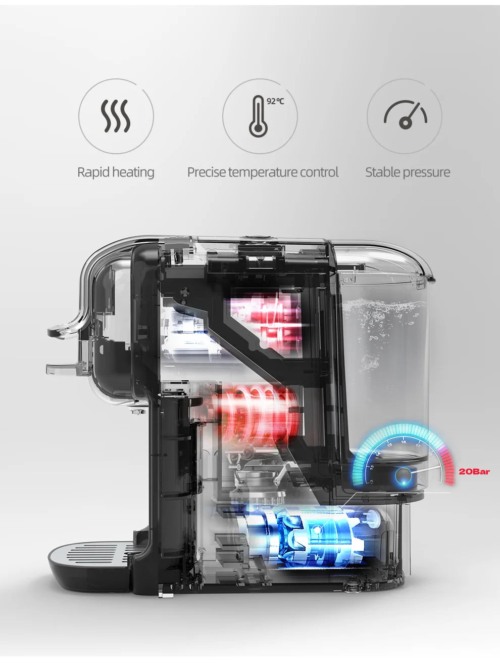 HiBREW Multiple Capsule Coffee Machine, Hot/Cold