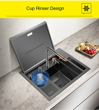 Rinser Bar Counter Island Hidden Kitchen Sinks