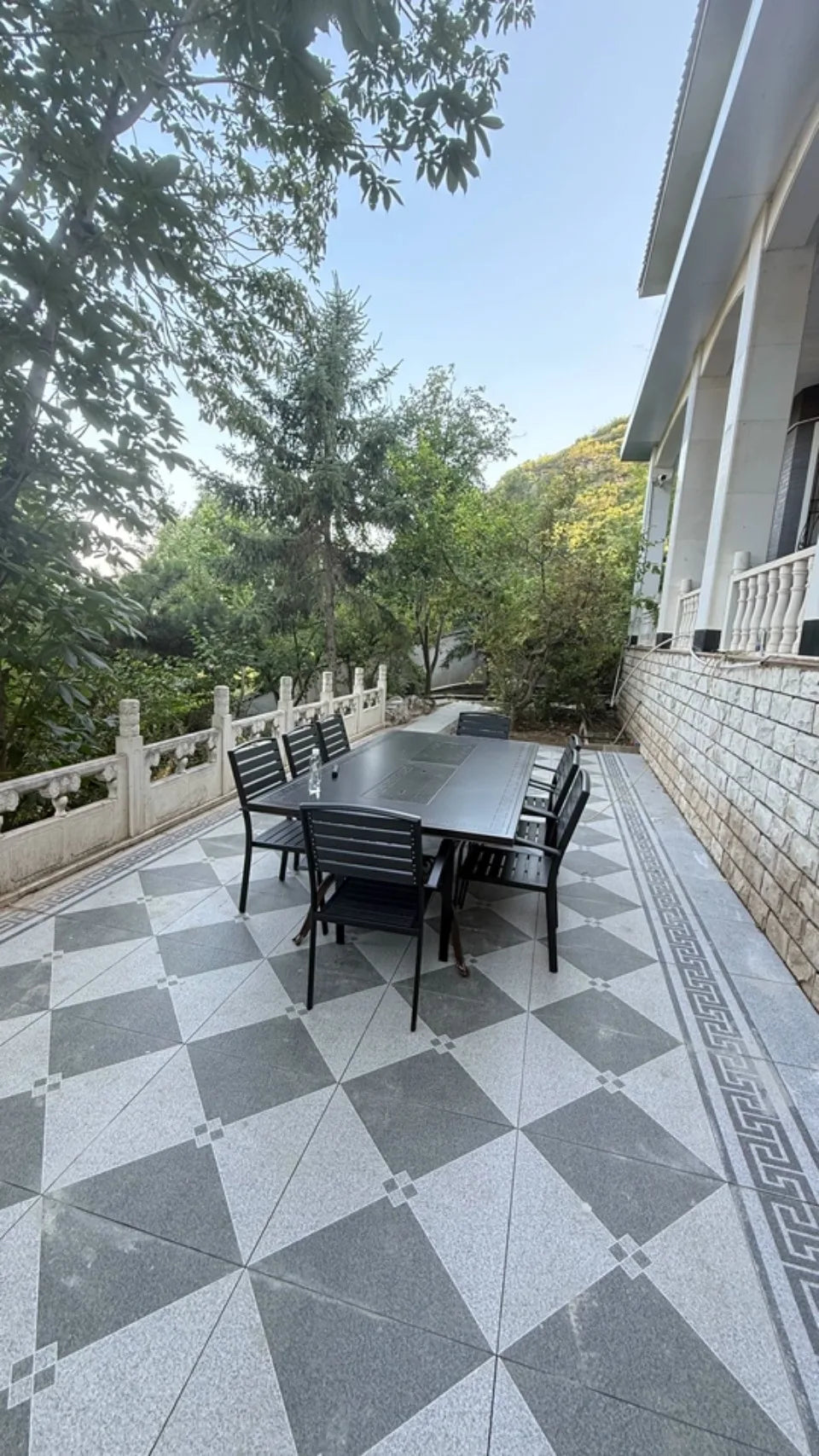 Cast Aluminum Outdoor Dining Set 6-8 Seater Table