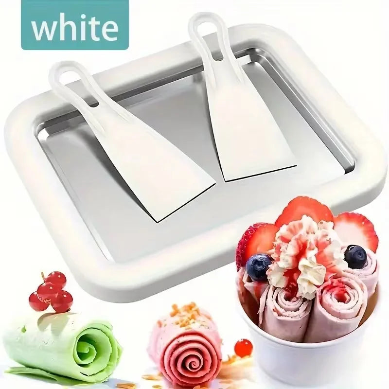 Ice Cream Roll Maker Portable Interactive 304 Stainless