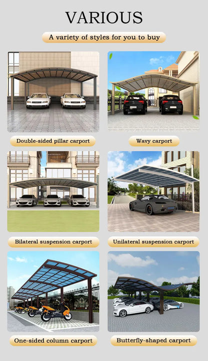 Aluminum Alloy Carport Home Villa Gazebos Garden
