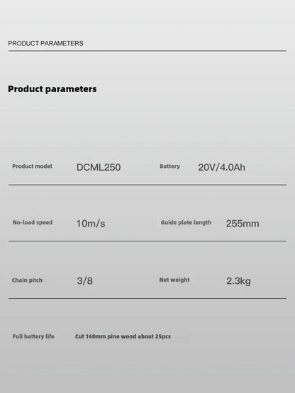 Rechargeable Electric Chainsaw High Power Lithium
