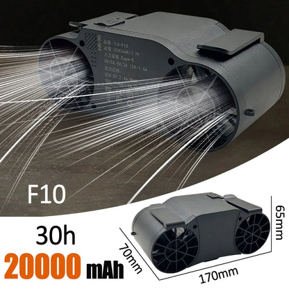 Rechargeable Waist Clip Fan 30000mAh 7 Speed