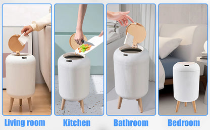 Automatic Trash Can with Lid,  Small Plastic