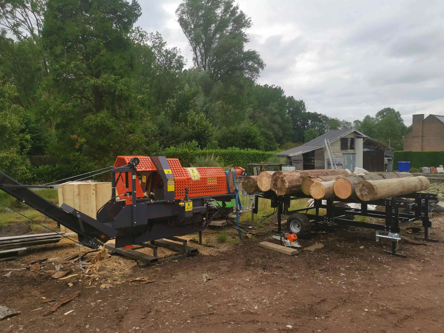Heavy Duty 45 ton Firewood Cutting and Splitting