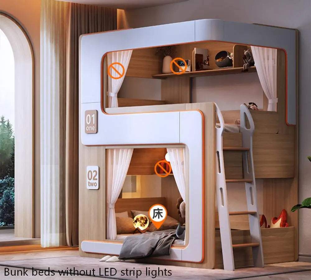 Simple Small Space Bunk Bed for Kids Floating Style