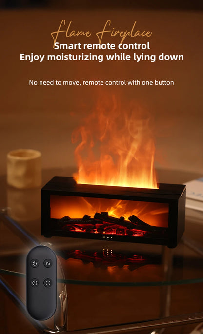 Flame Essential Oil Diffuser, 3D Flame Fireplace