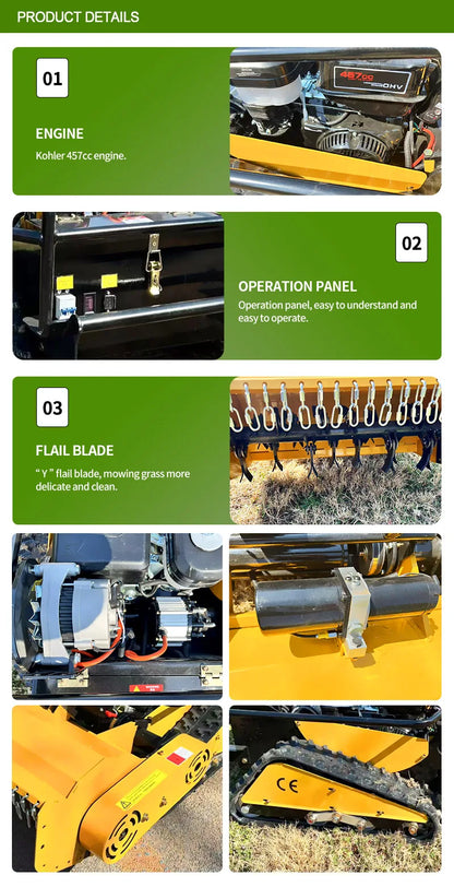 Customized swing blade lawn mower equipped with display