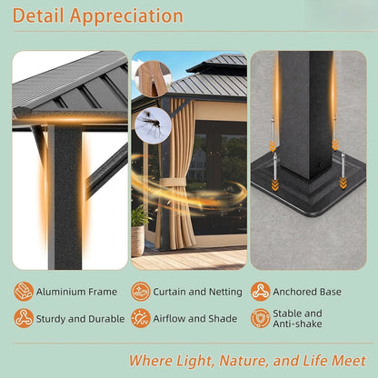 Gazebo Outdoor Gazebos, Hardtop Grill Gazebo garden