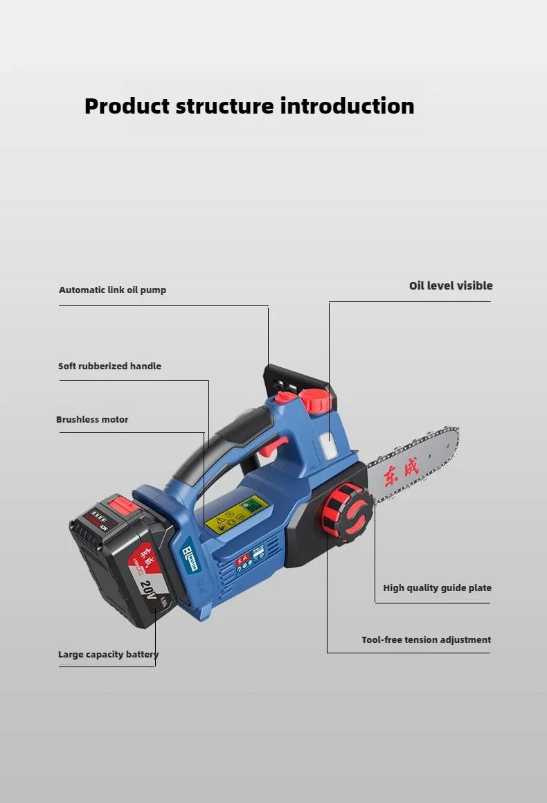 Rechargeable Electric Chainsaw High Power Lithium