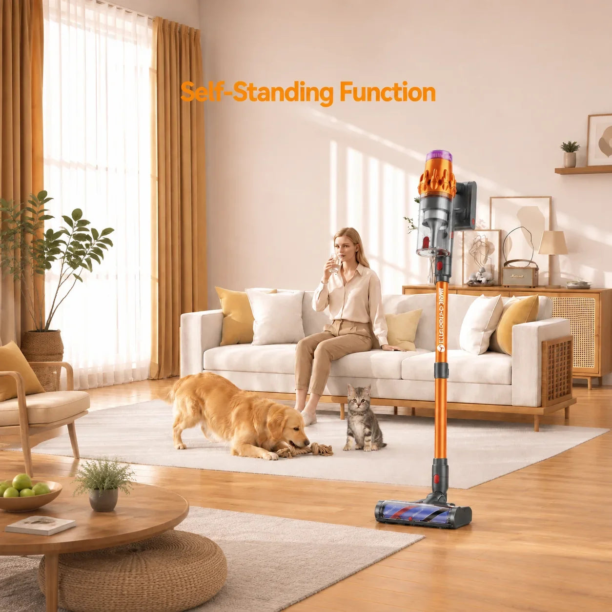E.LUO Cordless Vacuum Cleaner, 600W High Power