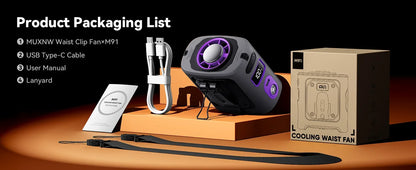 2026 New Semiconductor Cooling Waist Fan Portable