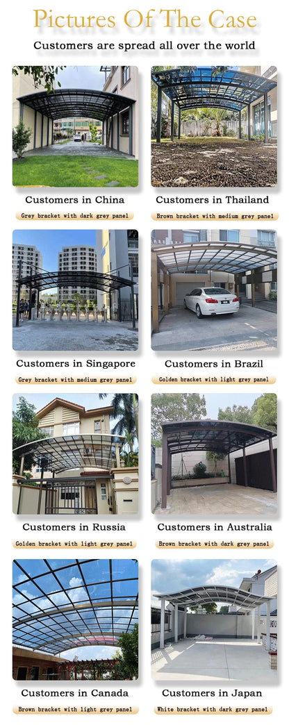 Aluminum Alloy Carport Home Villa Gazebos Garden