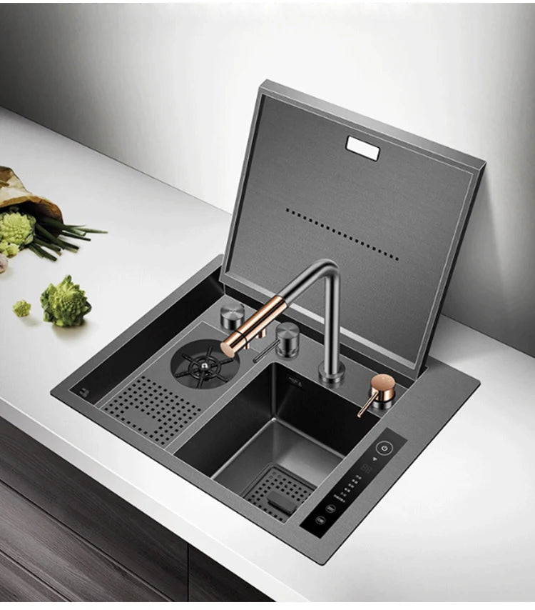Rinser Bar Counter Island Hidden Kitchen Sinks