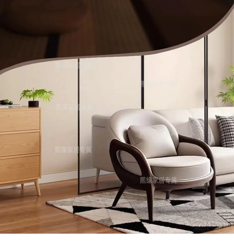 Armrest Big Living Room Chairs Modern Nordic Bedroom