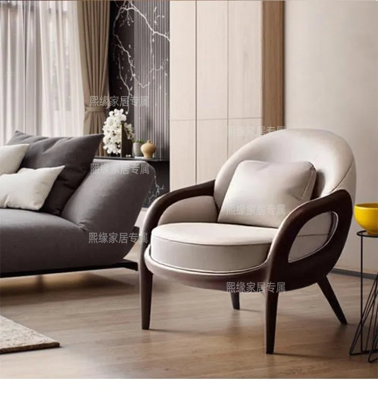 Armrest Big Living Room Chairs Modern Nordic Bedroom