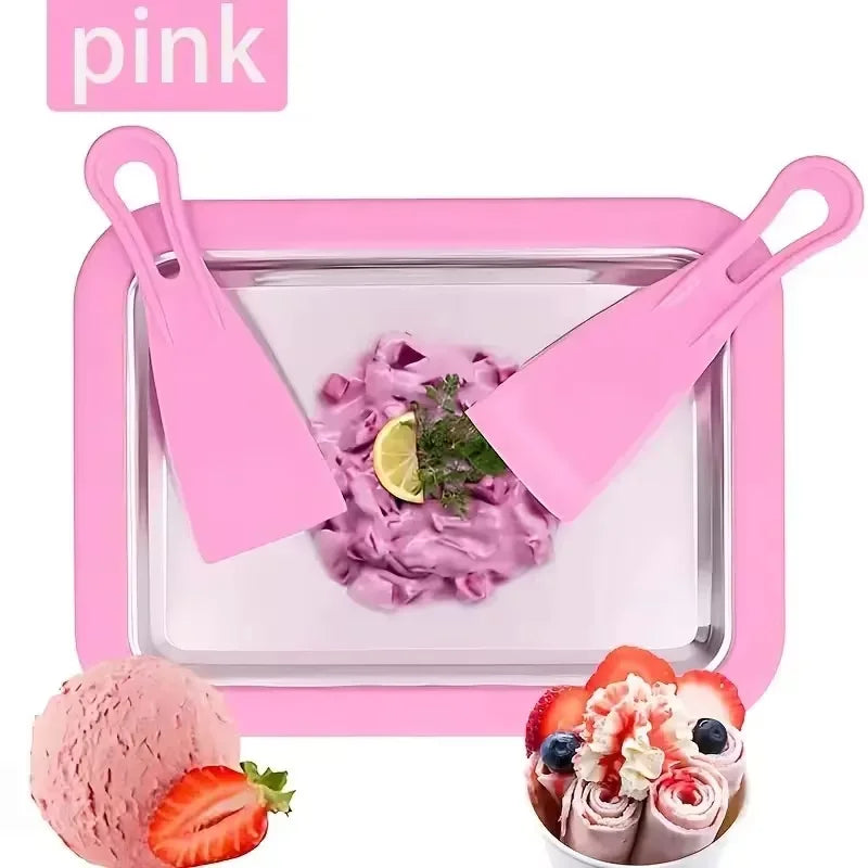 Ice Cream Roll Maker Portable Interactive 304 Stainless