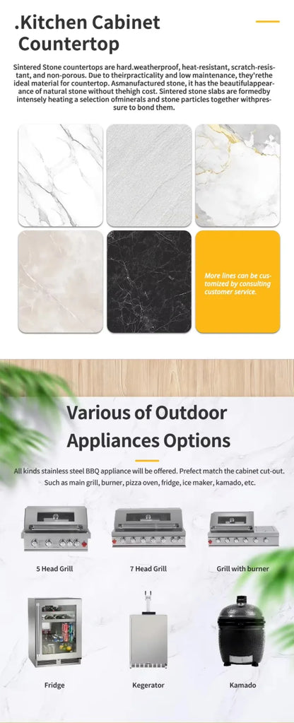 Rustproof Aluminum Modular Outdoor BBQ Kitchen