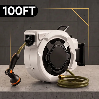 SUNPOW Retractable Garden Hose Reel,5/8in×100FT