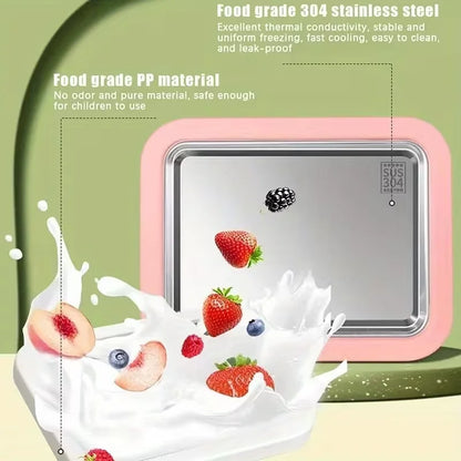 Ice Cream Roll Maker Portable Interactive 304 Stainless