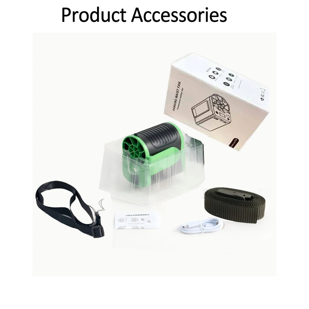Rechargeable Waist Clip Fan 30000mAh 7 Speed