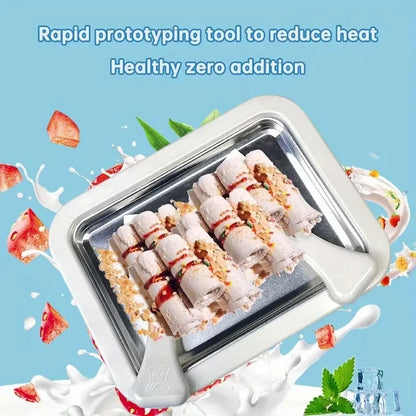Ice Cream Roll Maker Portable Interactive 304 Stainless