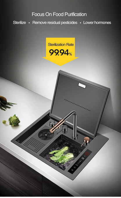 Rinser Bar Counter Island Hidden Kitchen Sinks