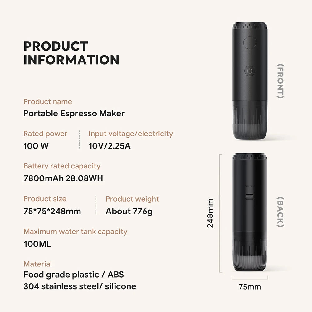 Coffee Machine Travel Portable Espresso